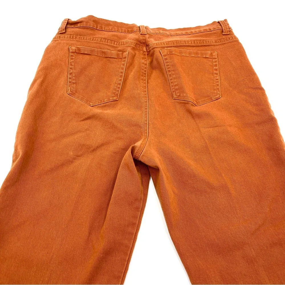 Gloria Vanderbilt Amanda High Rise Straight Leg Rust Denim Jeans Size 16 - Picture 10 of 14